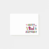 Gelukkige 2e verjaardag. 2 jaar verjaardag. post-it® notes (Voorkant)