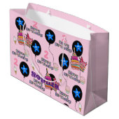 Gelukkige 2e verjaardag geschenk tas #2 verjaardag groot cadeauzakje (Achterkant Gekanteld)