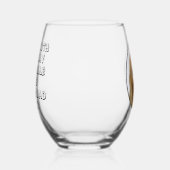 Gelukkige 30e Verjaardag Dochter Naam & Foto Wijnglas Zonder Voet (Links)