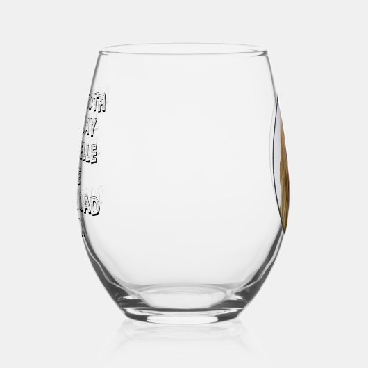 Gelukkige 30e Verjaardag Dochter Naam & Foto Wijnglas Zonder Voet (Links)