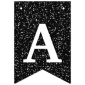 Gelukkige 30e verjaardag Foto Black Glitter Vlaggetjes (Derde vlag)