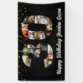 gelukkige 30e verjaardag Foto Collage jubileum Spandoek (Verticaal)