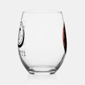 Gelukkige 30e verjaardag foto en naamfeest wijnglas zonder voet (Links)