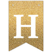 Gelukkige 30e Verjaardag Foto Gold Glitter Vlaggetjes (Tweede vlag)