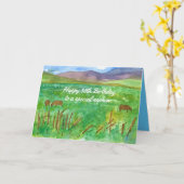 Gelukkige 30e verjaardag neefje Koeien in weiland Kaart (Gele Bloem)