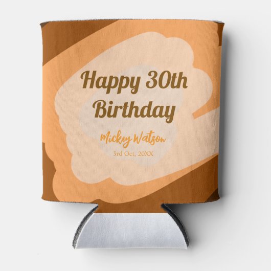 Gelukkige 30e verjaardag roestig houten Halloween  Blikjeskoeler (Voorkant)