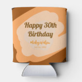 Gelukkige 30e verjaardag roestig houten Halloween  Blikjeskoeler (Achterkant)