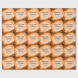 Gelukkige 30e verjaardag roestig houten Halloween Cadeaupapier