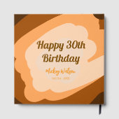 Gelukkige 30e verjaardag roestig houten Halloween  Gastenboek (Achterkant)