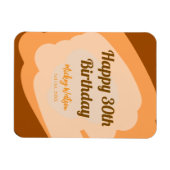 Gelukkige 30e verjaardag roestig houten Halloween  Magneet (Horizontaal)