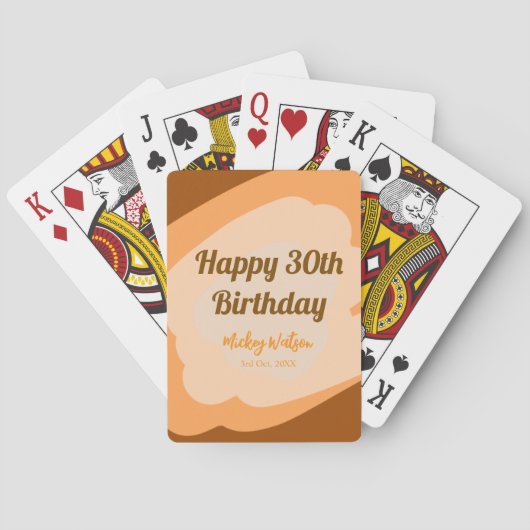 Gelukkige 30e verjaardag roestig houten Halloween  Pokerkaarten (Achterkant)