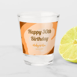 Gelukkige 30e verjaardag roestig houten Halloween  Shot Glas