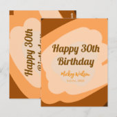 Gelukkige 30e verjaardag rustieke houten Halloween Briefkaart (Voorkant / Achterkant)