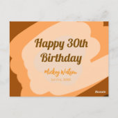 Gelukkige 30e verjaardag rustieke houten Halloween Briefkaart (Achterkant)