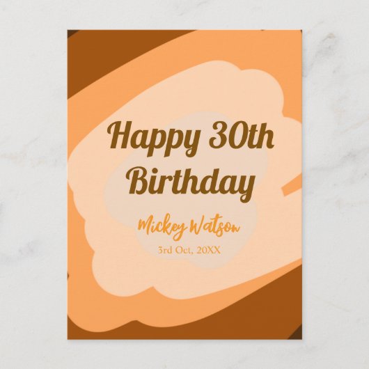 Gelukkige 30e verjaardag rustieke houten Halloween Briefkaart (Voorkant)