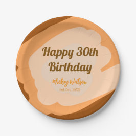 Gelukkige 30e verjaardag rustieke houten Halloween Papieren Bordje