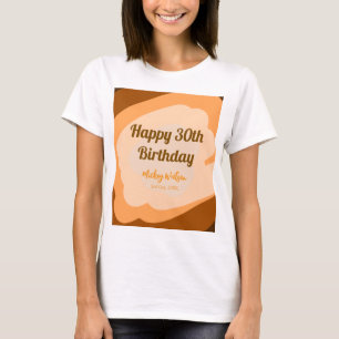 Gelukkige 30e verjaardag rustieke houten Halloween T-shirt