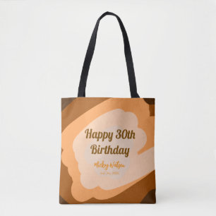 Gelukkige 30e verjaardag rustige houten Halloween Tote Bag