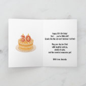 Gelukkige 30e Verjaardag Tuxedo Cat Kitten Humor Kaart (Binnen)