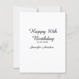 Gelukkige 30e verjaardag voeg naam datum toe stijl briefkaart