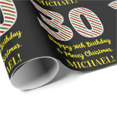 Gelukkige 30e Verjaardag & Vrolijk Kerstmis, Douan Cadeaupapier (Rol Hoek)