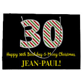 Gelukkige 30e Verjaardag & Vrolijk Kerstmis, Douan Groot Cadeauzakje (Achterkant)