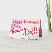 Gelukkige 30e verjaardag, zuster! () kaart (Achterkant)