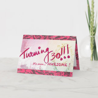Gelukkige 30e verjaardag, zuster! () kaart