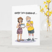 Gelukkige 30e x 2 verjaardag kaart (Gele Bloem)