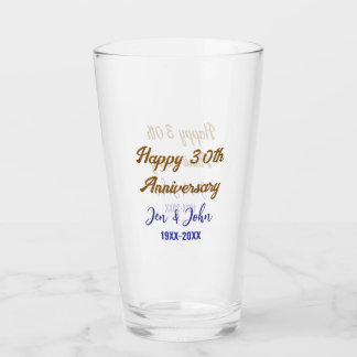 Gelukkige 30ste huwelijksverjaardag koninklijke bl glas
