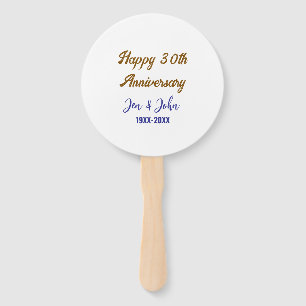 Gelukkige 30ste huwelijksverjaardag koninklijke bl handwaaier