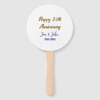 Gelukkige 30ste huwelijksverjaardag koninklijke bl handwaaier