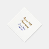 Gelukkige 30ste huwelijksverjaardag koninklijke bl servet (Hoek)