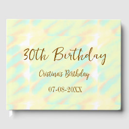 Gelukkige 30ste verjaardag geel sinaasappel waterv gastenboek