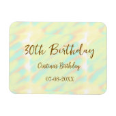 Gelukkige 30ste verjaardag geel sinaasappel waterv magneet (Horizontaal)