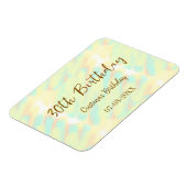 Gelukkige 30ste verjaardag geel sinaasappel waterv magneet (Linkerzijde)