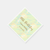 Gelukkige 30ste verjaardag geel sinaasappel waterv servet (Hoek)