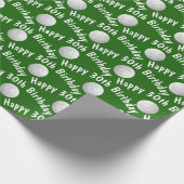 Gelukkige 30ste Verjaardag golfballen Cadeaupapier (Hoek)