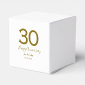 Gelukkige 30ste verjaardag naam datum gouden vet bedankdoosjes (Achterkant)