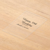 Gelukkige 30ste verjaardag naam toevoegen datum st acryl uitnodigingen (Laagn)