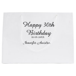 Gelukkige 30ste verjaardag naam toevoegen datum st groot cadeauzakje
