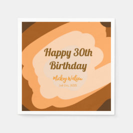 Gelukkige 30ste verjaardag rustieke houten Hallowe Servet