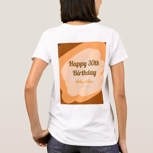 Gelukkige 30ste verjaardag rustieke houten Hallowe T-shirt (Achterkant)