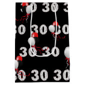 Gelukkige 30ste Verjaardagsballonnen Medium Gift B Medium Cadeauzakje (Achterkant)