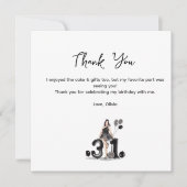 gelukkige 31e verjaardag, dank u kaart (Voorkant)