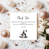 gelukkige 31e verjaardag, dank u kaart