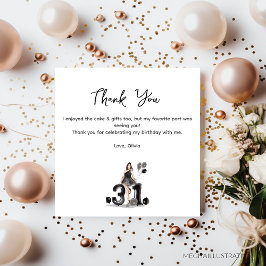 gelukkige 31e verjaardag, dank u kaart