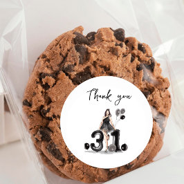 Gelukkige 31e verjaardag, ronde sticker