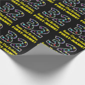 Gelukkige 32e Verjaardag, Leuk Kleurrijk Sterren P Cadeaupapier (Hoek)