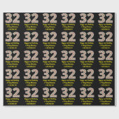 Gelukkige 32e Verjaardag & Vrolijke Kerstmis, Doua Cadeaupapier (Vlak)